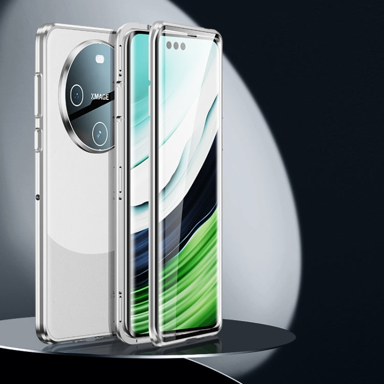 For Huawei Mate 60 Pro+ Double-sided Plain Leather Glass Phone Case(White) - Huawei Cases by PMC TechLife | Online Shopping South Africa | PMC TechLife | Buy Now Pay Later Mobicred