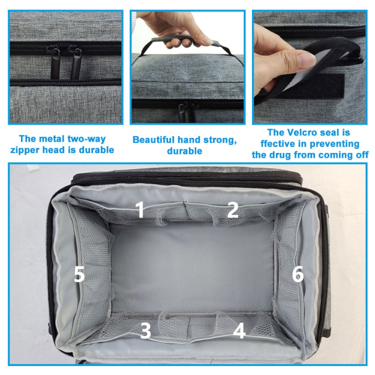 Small Medicine Storage Bag Home First Aid Kit(Grey) - free shipping - PMC TechLife - Order now!
