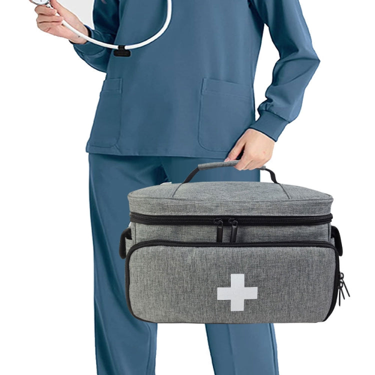 Small Medicine Storage Bag Home First Aid Kit(Grey) - free shipping - PMC TechLife - Order now!