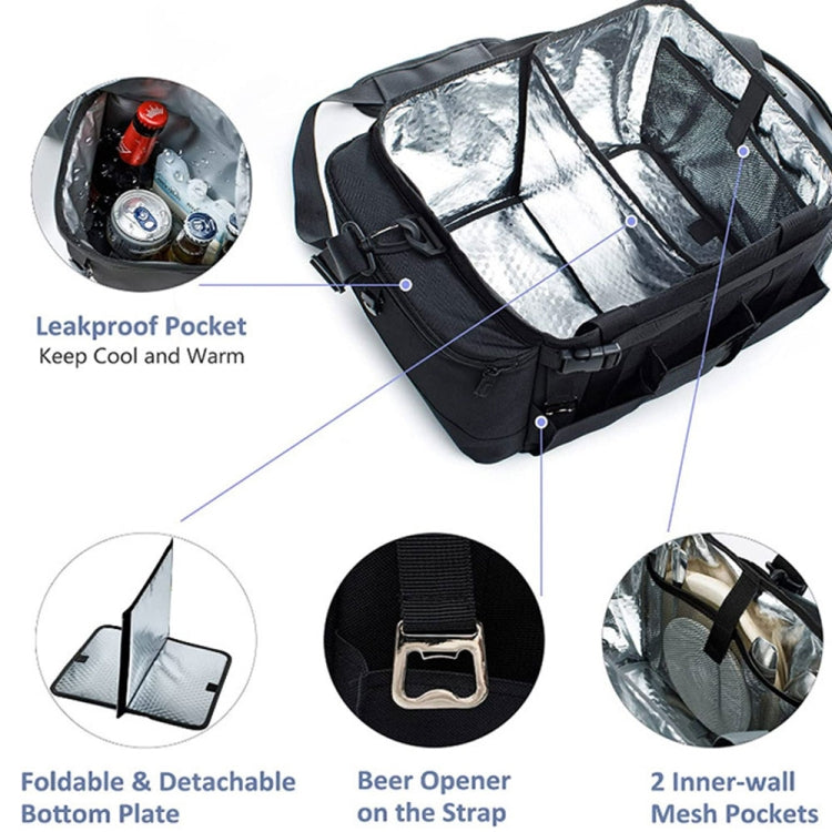 Foldable and Portable Outdoor Car Camping Picnic Storage Bag(Black) - Stowing Tidying by PMC TechLife | Online Shopping South Africa | PMC TechLife | Buy Now Pay Later Mobicred