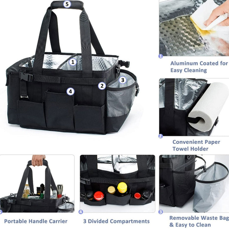 Foldable and Portable Outdoor Car Camping Picnic Storage Bag(Black) - Stowing Tidying by PMC TechLife | Online Shopping South Africa | PMC TechLife | Buy Now Pay Later Mobicred