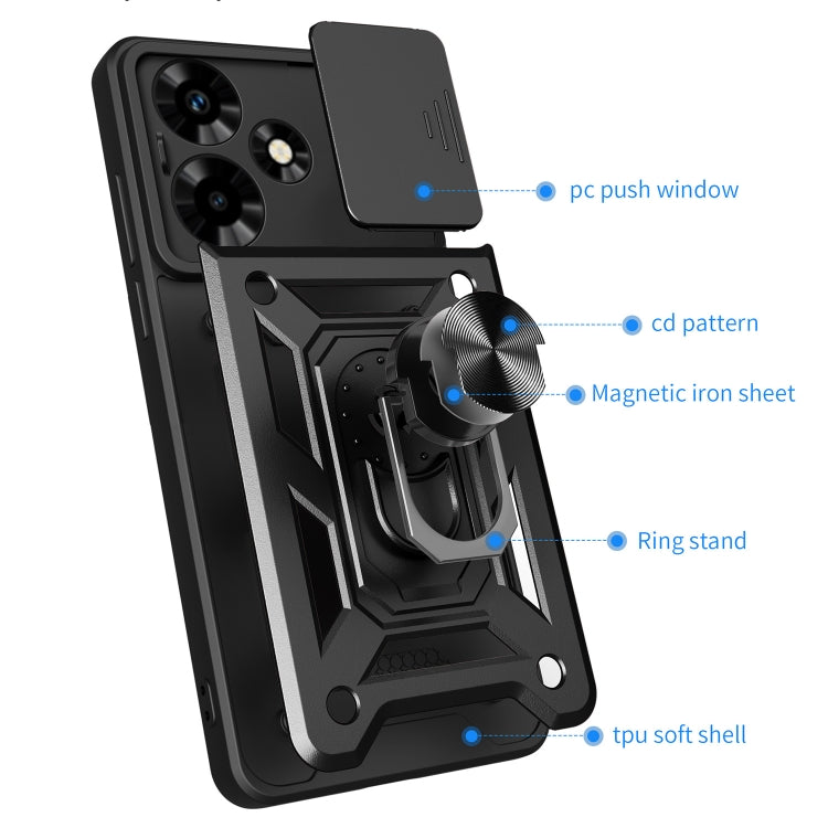 For Infinix Hot 30 Sliding Camera Cover Design TPU+PC Phone Case(Rose Gold) - Infinix Cases by PMC TechLife | Online Shopping South Africa | PMC TechLife | Buy Now Pay Later Mobicred