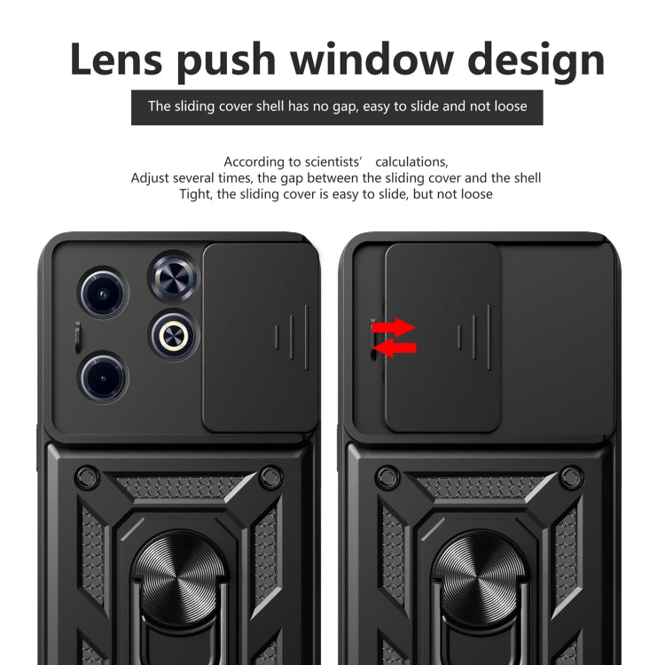 For Infinix Hot 40i / Smart 8 Sliding Camera Cover Design TPU+PC Phone Case(Gold) - Infinix Cases by PMC TechLife | Online Shopping South Africa | PMC TechLife | Buy Now Pay Later Mobicred