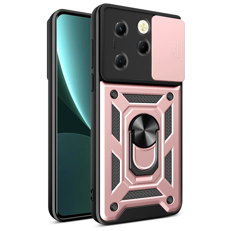 For Infinix Hot 40 / 40 Pro 4G Sliding Camera Cover Design TPU+PC Phone Case(Rose Gold) - Infinix Cases by PMC TechLife | Online Shopping South Africa | PMC TechLife | Buy Now Pay Later Mobicred