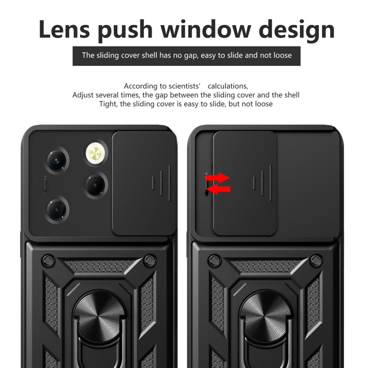 For Infinix Hot 40 / 40 Pro 4G Sliding Camera Cover Design TPU+PC Phone Case(Rose Gold) - Infinix Cases by PMC TechLife | Online Shopping South Africa | PMC TechLife | Buy Now Pay Later Mobicred