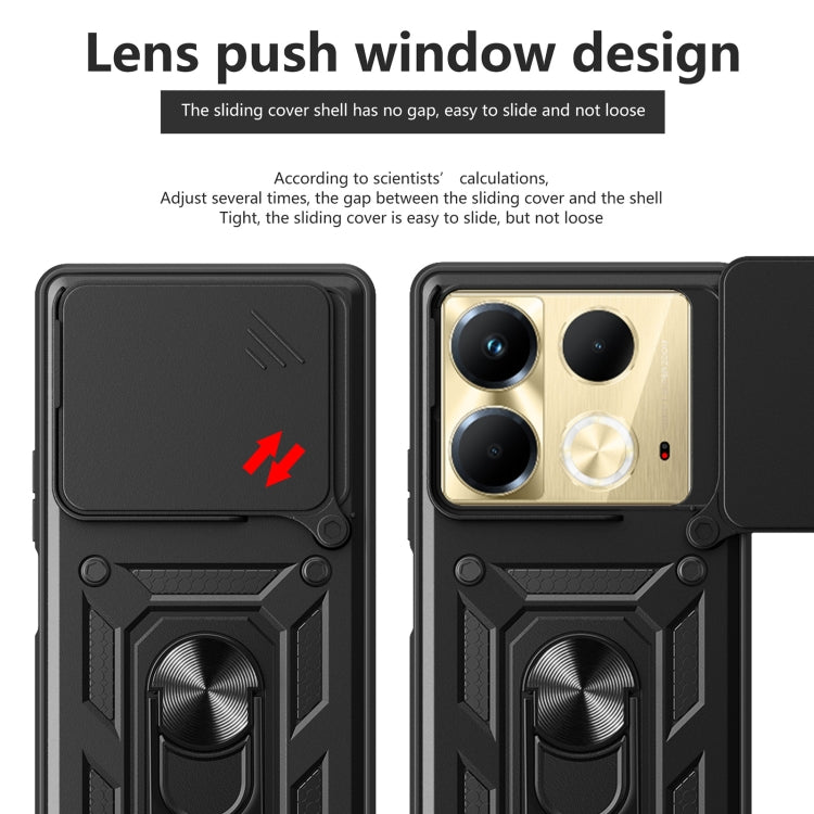 For Infinix Note 40 4G Sliding Camera Cover Design TPU+PC Phone Case(Gold) - Infinix Cases by PMC TechLife | Online Shopping South Africa | PMC TechLife | Buy Now Pay Later Mobicred