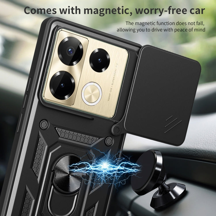 For Infinix Note 40 Pro/40 Pro+ 5G Sliding Camera Cover Design TPU+PC Phone Case(Blue) - Infinix Cases by PMC TechLife | Online Shopping South Africa | PMC TechLife | Buy Now Pay Later Mobicred