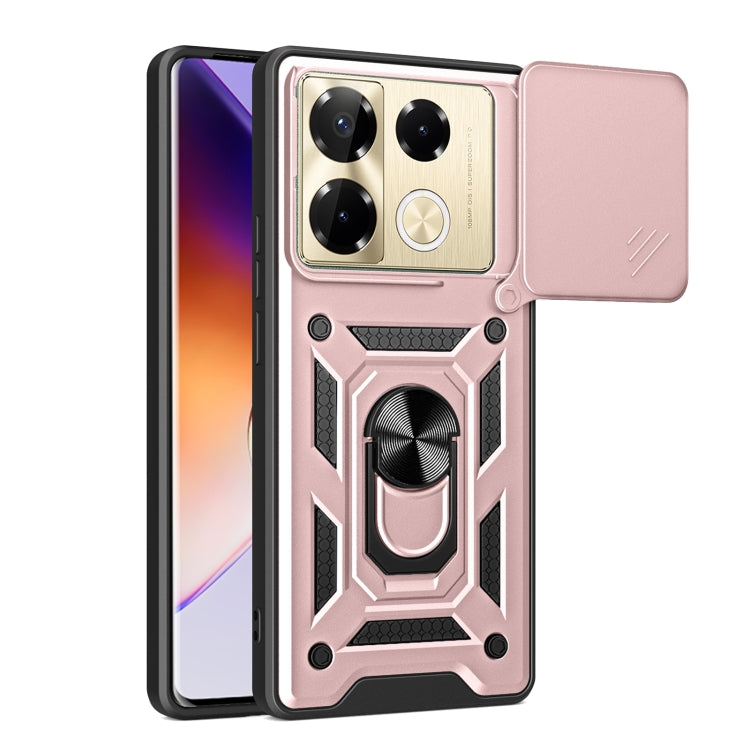 For Infinix Note 40 Pro/40 Pro+ 5G Sliding Camera Cover Design TPU+PC Phone Case(Rose Gold) - Infinix Cases by PMC TechLife | Online Shopping South Africa | PMC TechLife | Buy Now Pay Later Mobicred