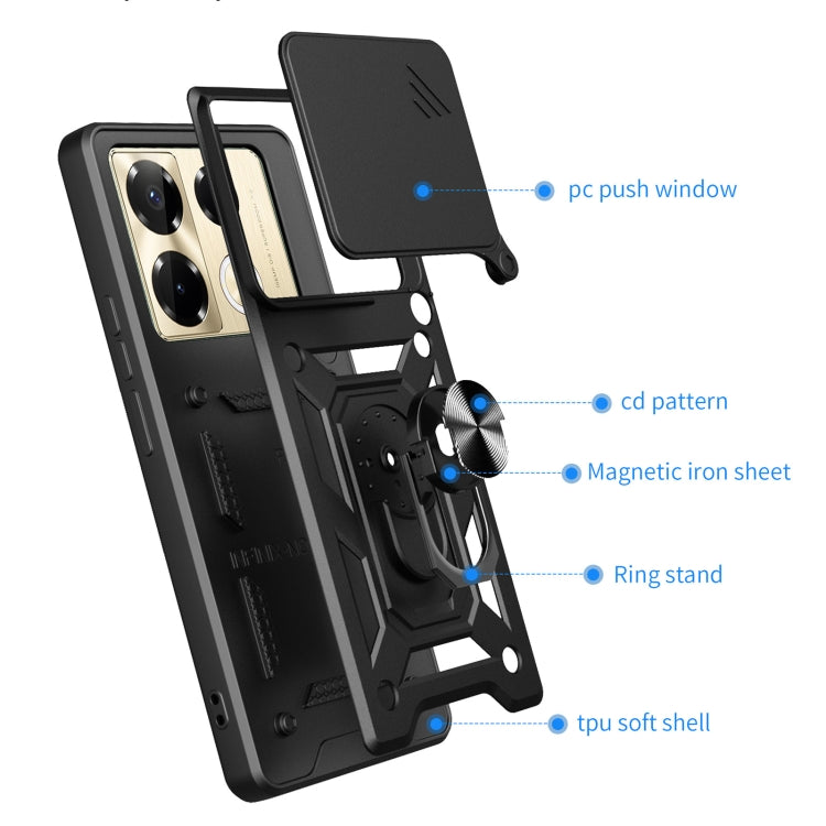 For Infinix Note 40 Pro/40 Pro+ 5G Sliding Camera Cover Design TPU+PC Phone Case(Rose Gold) - Infinix Cases by PMC TechLife | Online Shopping South Africa | PMC TechLife | Buy Now Pay Later Mobicred