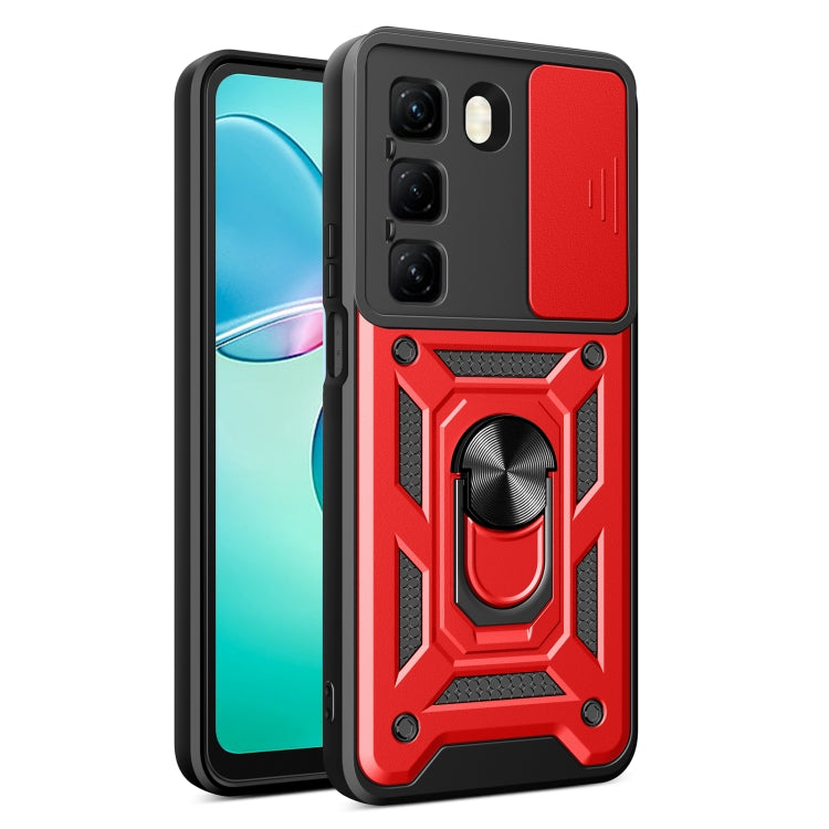 For Infinix Hot 50 4G Sliding Camera Cover Design TPU+PC Phone Case(Red) - free shipping - PMC TechLife - Order now!
