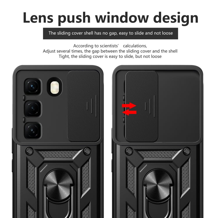 For Infinix Hot 50 4G Sliding Camera Cover Design TPU+PC Phone Case(Red) - free shipping - PMC TechLife - Order now!