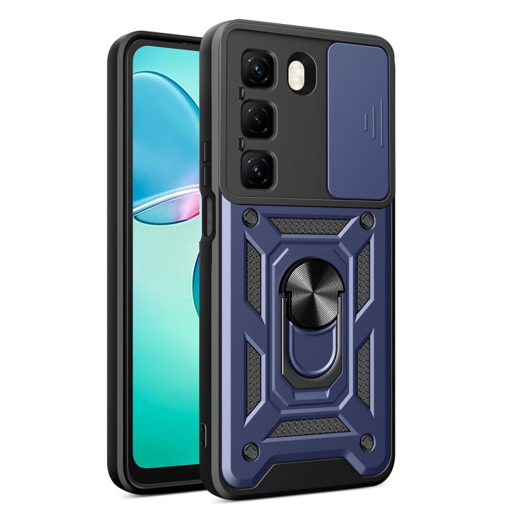 For Infinix Hot 50 4G Sliding Camera Cover Design TPU+PC Phone Case(Blue) - free shipping - PMC TechLife - Order now!