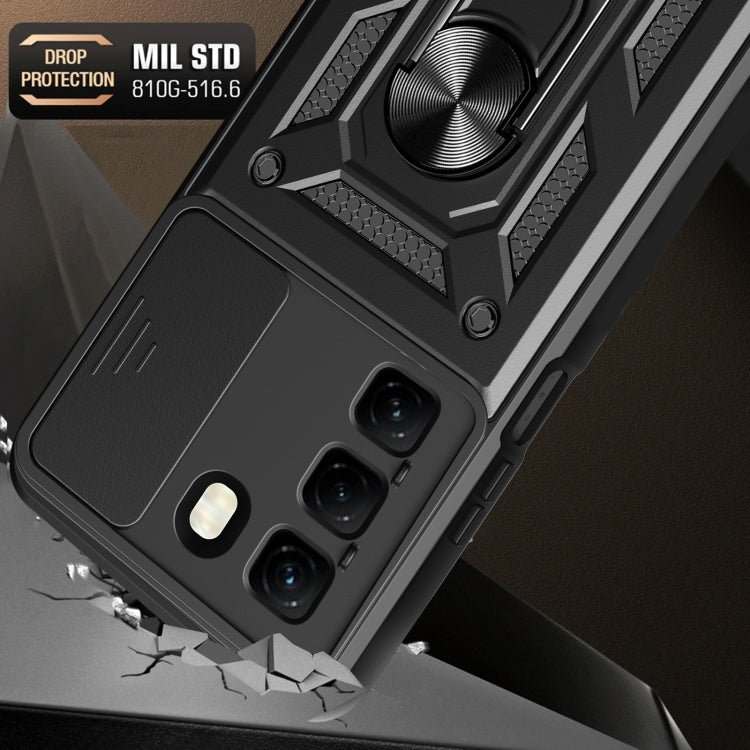 For Infinix Hot 50 4G Sliding Camera Cover Design TPU+PC Phone Case(Blue) - free shipping - PMC TechLife - Order now!