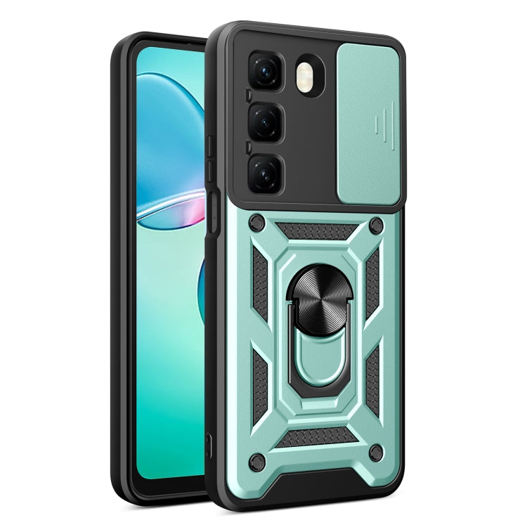 For Infinix Hot 50 4G Sliding Camera Cover Design TPU+PC Phone Case(Green) - free shipping - PMC TechLife - Order now!