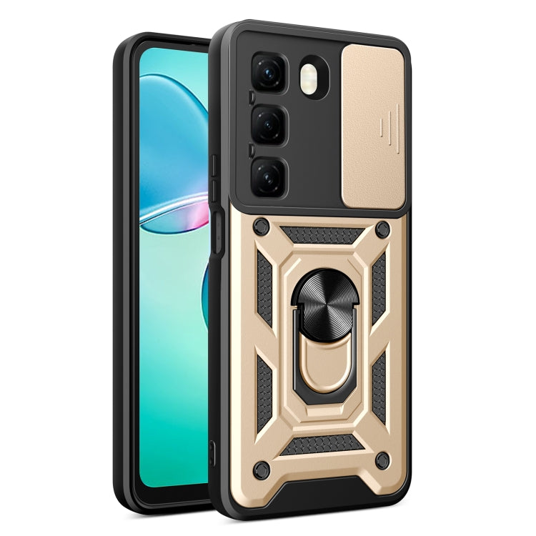 For Infinix Hot 50 4G Sliding Camera Cover Design TPU+PC Phone Case(Gold) - free shipping - PMC TechLife - Order now!