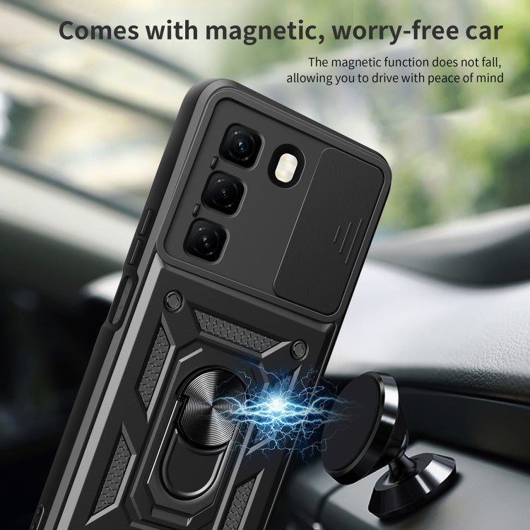 For Infinix Hot 50 4G Sliding Camera Cover Design TPU+PC Phone Case(Gold) - free shipping - PMC TechLife - Order now!