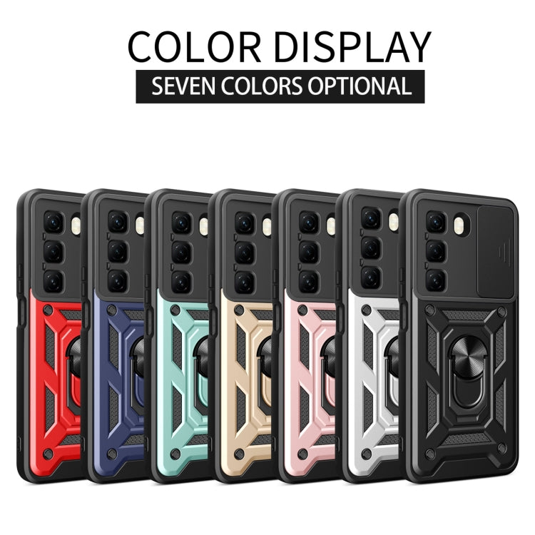 For Infinix Hot 50 4G Sliding Camera Cover Design TPU+PC Phone Case(Silver) - free shipping - PMC TechLife - Order now!