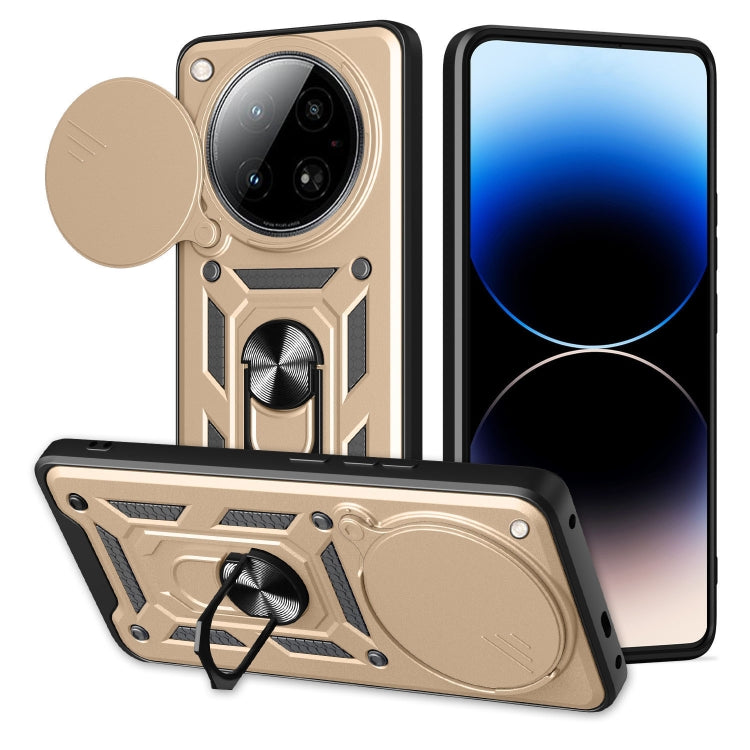 For Infinix Zero 40 4G Sliding Camera Cover Design TPU+PC Phone Case(Gold) - free shipping - PMC TechLife - Order now!
