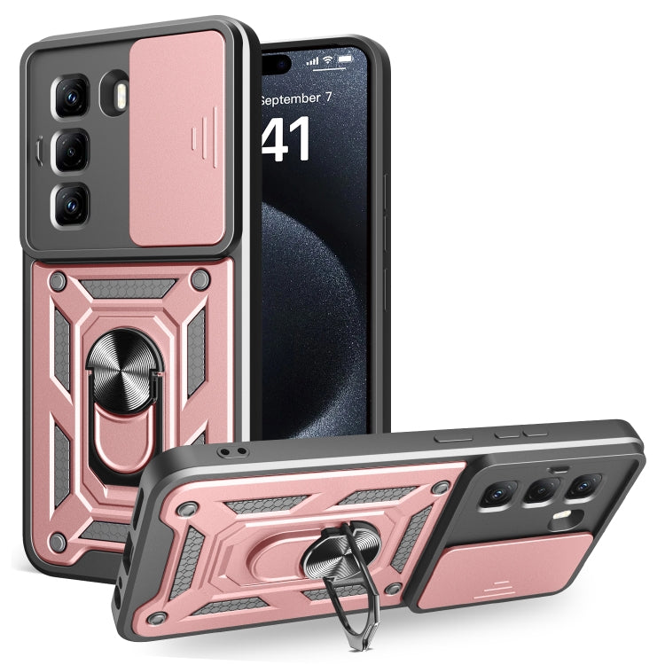 For Infinix Hot 50 Pro 4G Sliding Camera Cover Design TPU+PC Phone Case(Rose Gold) - free shipping - PMC TechLife - Order now!
