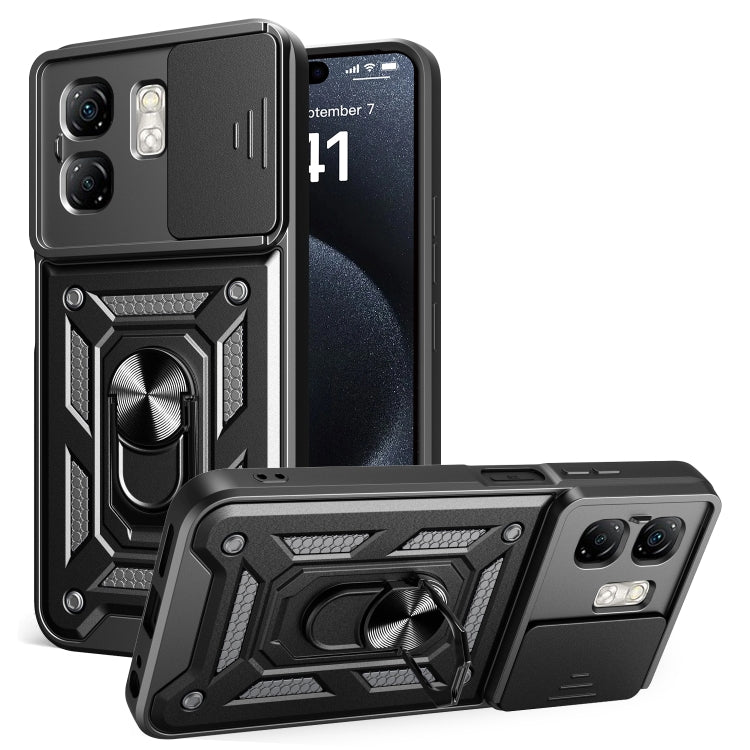 For Infinix Smart 9 / Hot 50i Sliding Camera Cover Design TPU+PC Phone Case(Black) - free shipping - PMC TechLife - Order now!