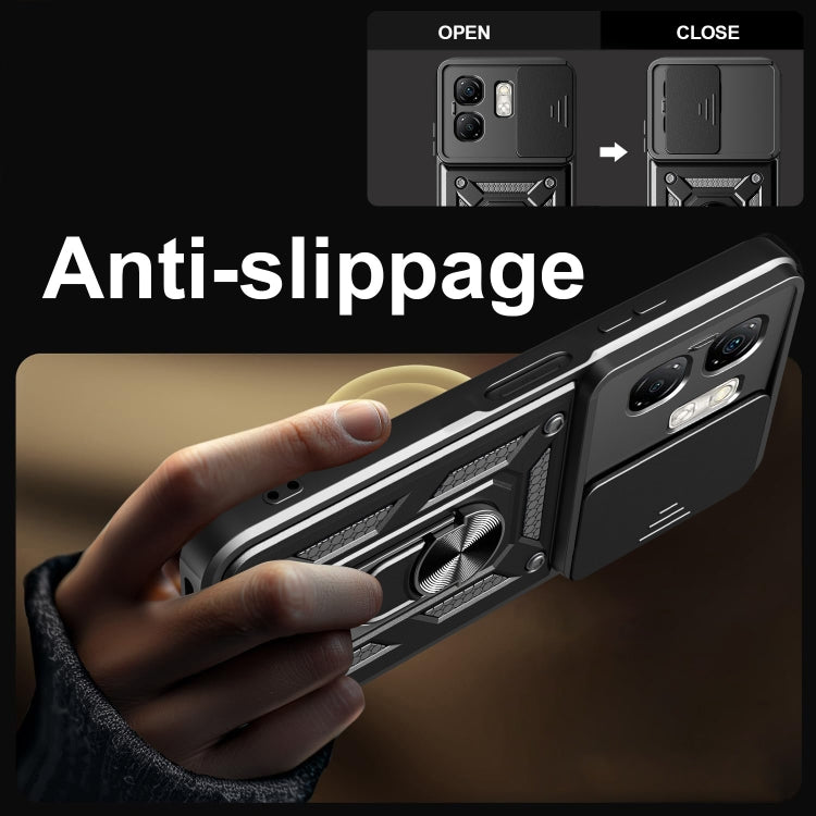 For Infinix Smart 9 / Hot 50i Sliding Camera Cover Design TPU+PC Phone Case(Black) - free shipping - PMC TechLife - Order now!