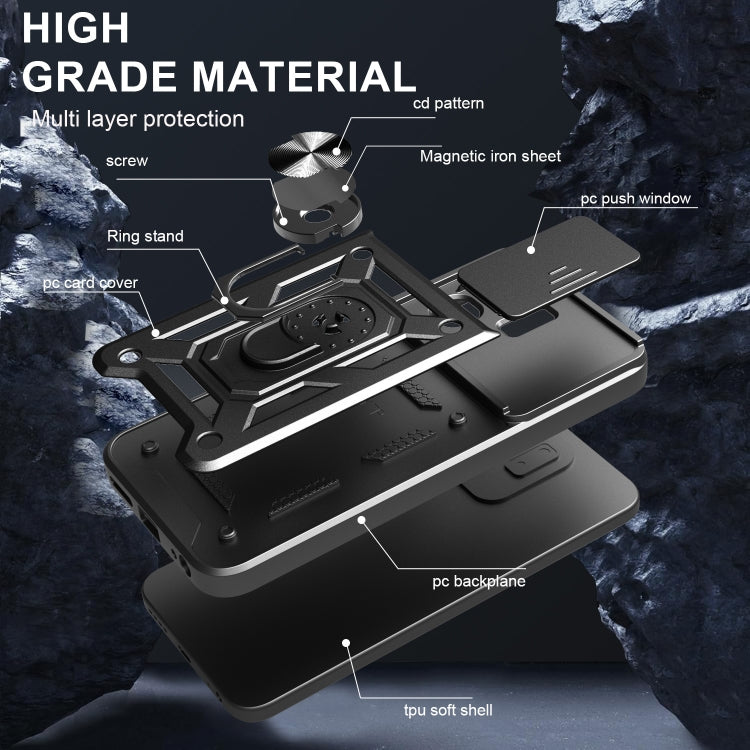 For Infinix Smart 9 / Hot 50i Sliding Camera Cover Design TPU+PC Phone Case(Silver) - free shipping - PMC TechLife - Order now!