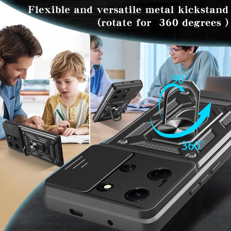 For Infinix Note 30 5G Sliding Camera Cover Design TPU+PC Phone Case(Black) - free shipping - PMC TechLife - Order now!