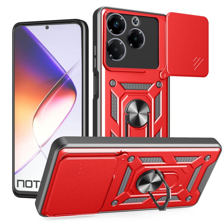 For Infinix Note 40X 5G Sliding Camera Cover Design TPU+PC Phone Case(Red) - free shipping - PMC TechLife - Order now!
