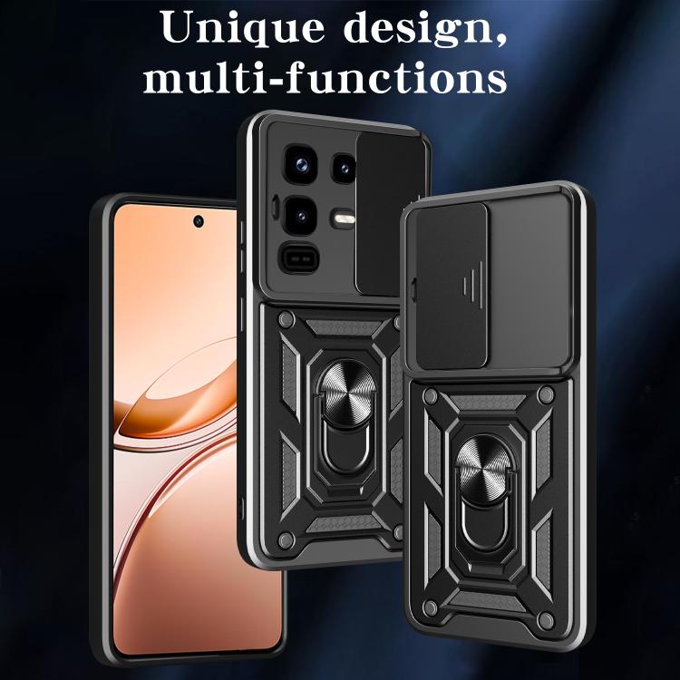 For Infinix Note 50 Pro 4G Sliding Camera Cover Design TPU+PC Phone Case(Black) - free shipping - PMC TechLife - Order now!