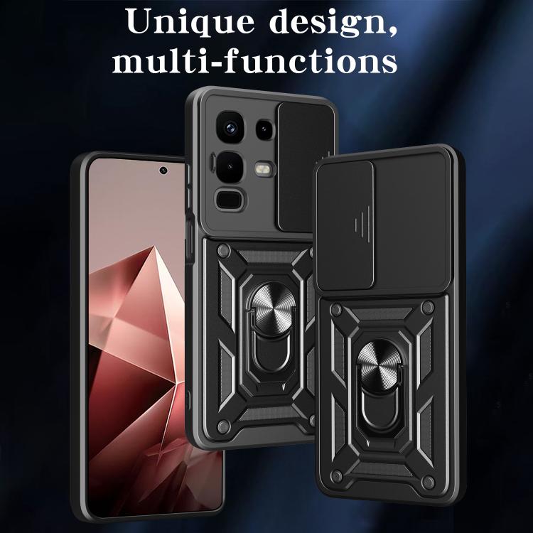 For Infinix Note 50x Sliding Camera Cover Design TPU+PC Phone Case(Black) - free shipping - PMC TechLife - Order now!