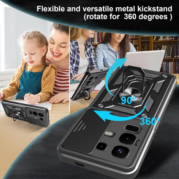 For Infinix Note 50x Sliding Camera Cover Design TPU+PC Phone Case(Black) - free shipping - PMC TechLife - Order now!