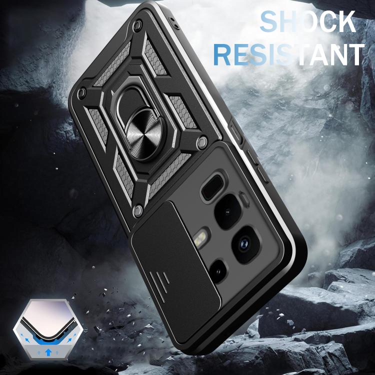 For Infinix Note 50x Sliding Camera Cover Design TPU+PC Phone Case(Black) - free shipping - PMC TechLife - Order now!