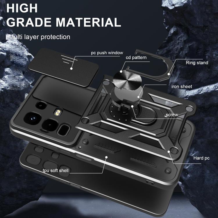 For Infinix Note 50x Sliding Camera Cover Design TPU+PC Phone Case(Rose Gold) - free shipping - PMC TechLife - Order now!