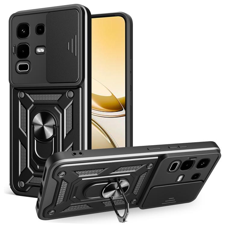For Infinix Note 50s Sliding Camera Cover Design TPU+PC Phone Case(Black) - free shipping - PMC TechLife - Order now!