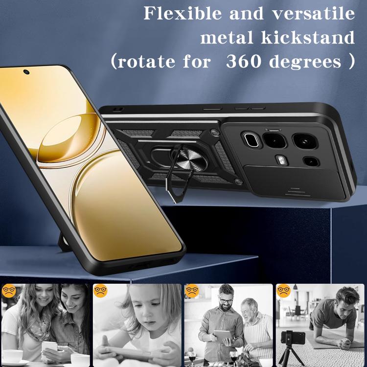 For Infinix Note 50s Sliding Camera Cover Design TPU+PC Phone Case(Black) - free shipping - PMC TechLife - Order now!