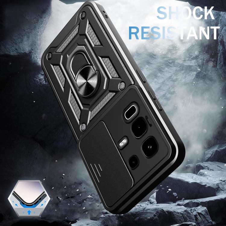 For Infinix Note 50s Sliding Camera Cover Design TPU+PC Phone Case(Black) - free shipping - PMC TechLife - Order now!