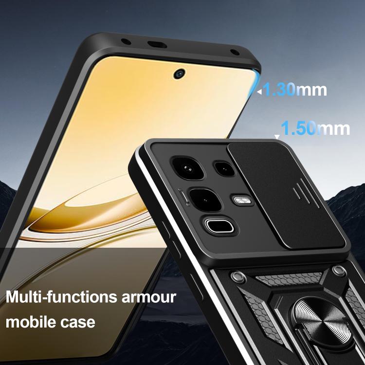 For Infinix Note 50s Sliding Camera Cover Design TPU+PC Phone Case(Black) - free shipping - PMC TechLife - Order now!