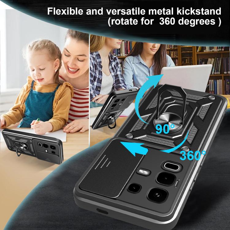 For Infinix Note 50s Sliding Camera Cover Design TPU+PC Phone Case(Gold) - free shipping - PMC TechLife - Order now!