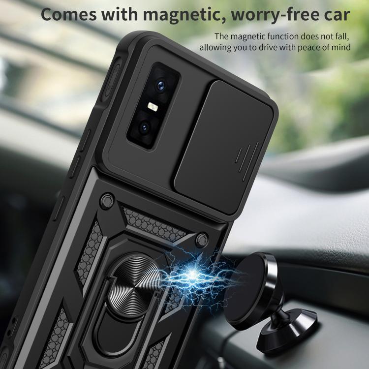 For Infinix GT 30 Pro Sliding Camera Cover Design TPU+PC Phone Case(Black) - free shipping - PMC TechLife - Order now!
