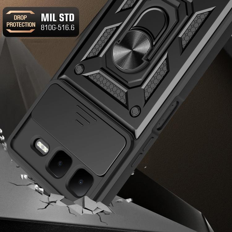 For Infinix Smart 10 Plus 4G Sliding Camera Cover Design TPU+PC Phone Case(Blue) - free shipping - PMC TechLife - Order now!