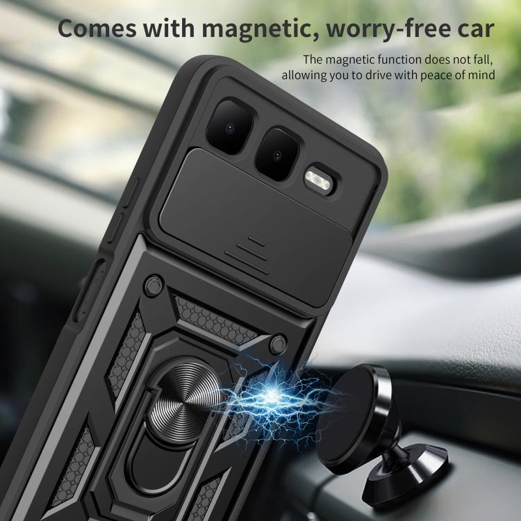 For Infinix Smart 10 Plus 4G Sliding Camera Cover Design TPU+PC Phone Case(Gold) - free shipping - PMC TechLife - Order now!
