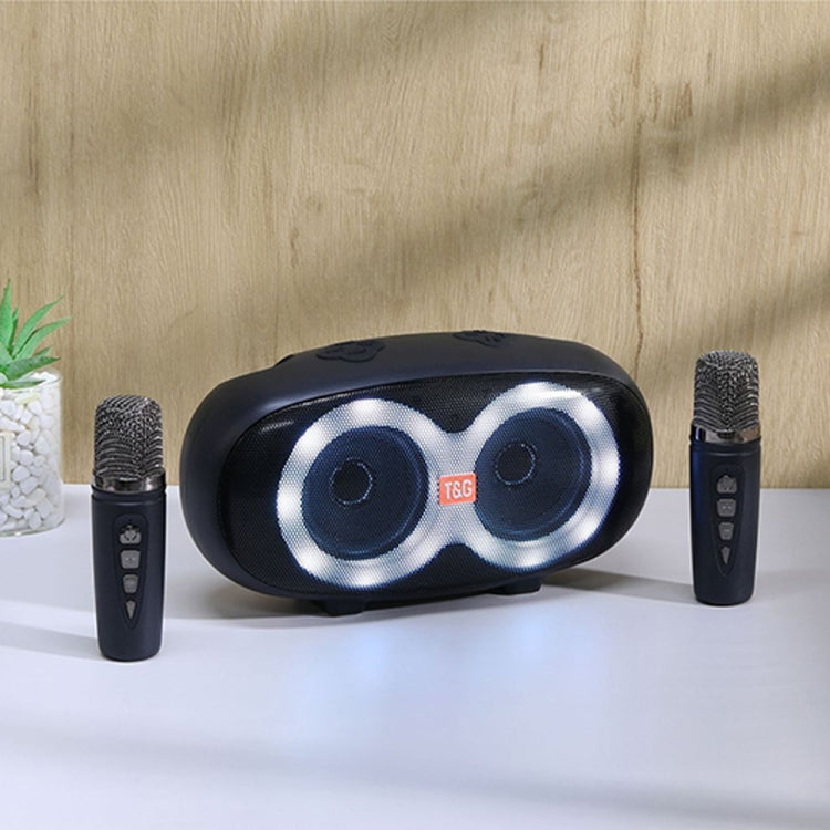 T&G TG542 LED Flash Wireless Bluetooth Karaoke Speaker with Microphone(Black) - free shipping - PMC Jewellery - Order now!
