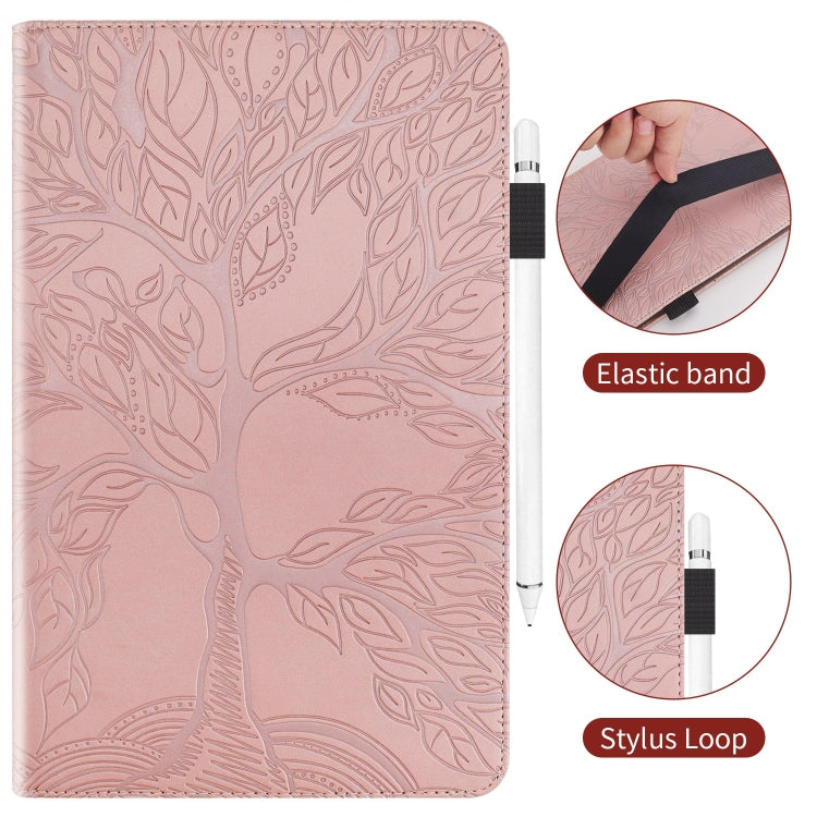 For Honor Pad X8a Tree Life Series Embossed Leather Tablet Case(Rose Gold) - Honor by PMC TechLife | Online Shopping South Africa | PMC TechLife | Buy Now Pay Later Mobicred