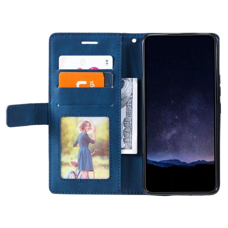 For iPhone 16 Pro Max Skin Feel Splicing Leather Phone Case(Blue) - iPhone 16 Pro Max Cases by PMC TechLife | Online Shopping South Africa | PMC TechLife | Buy Now Pay Later Mobicred