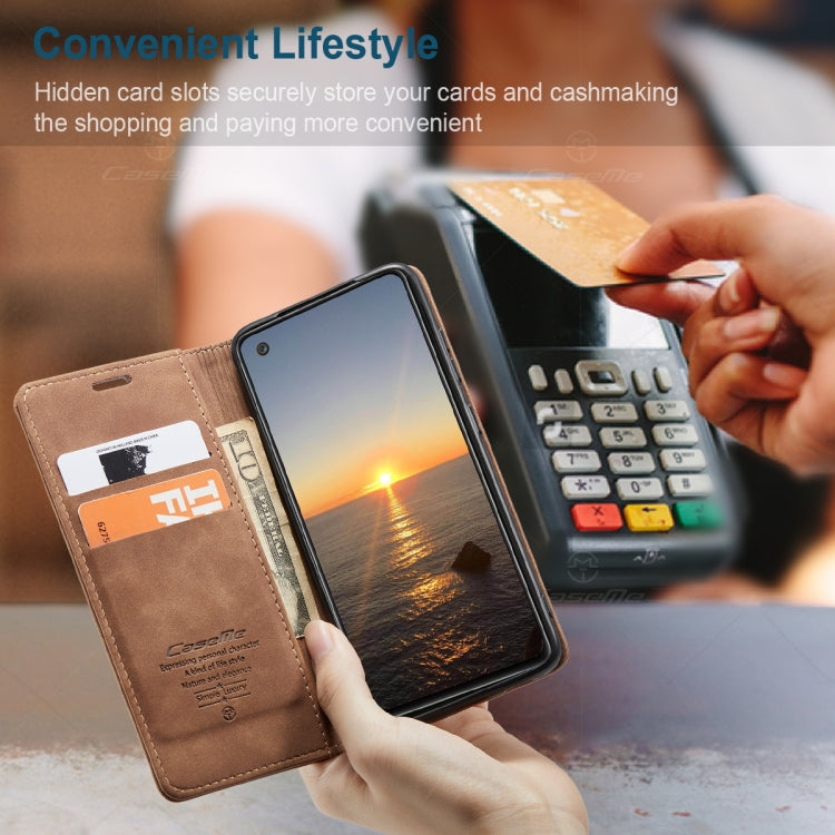 For Samsung Galaxy A21S CaseMe-013 Multifunctional Retro Frosted Horizontal Flip Leather Case with Card Slot & Holder & Wallet(Brown) - free shipping - PMC Jewellery - Order now!