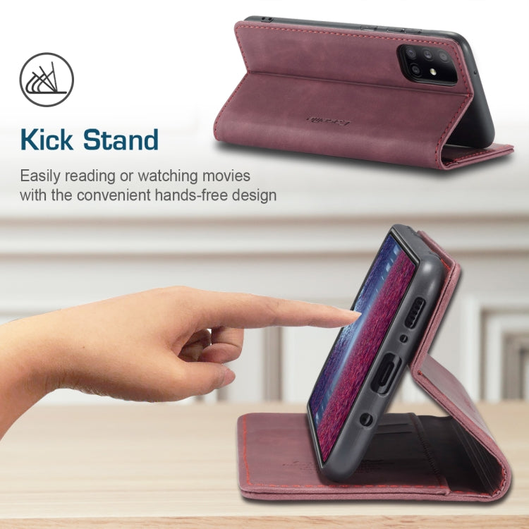 For Samsung Galaxy A31 CaseMe-013 Multifunctional Retro Frosted Horizontal Flip Leather Case with Card Slot & Holder & Wallet(Wine Red) - free shipping - PMC Jewellery - Order now!
