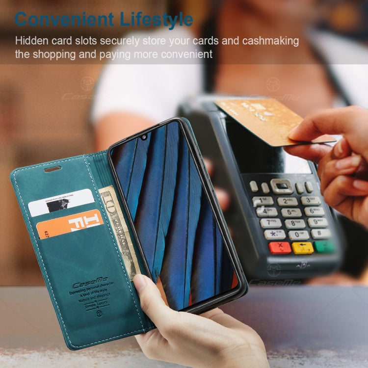 For Samsung Galaxy A41 CaseMe-013 Multifunctional Retro Frosted Horizontal Flip Leather Case with Card Slot & Holder & Wallet(Blue) - free shipping - PMC Jewellery - Order now!