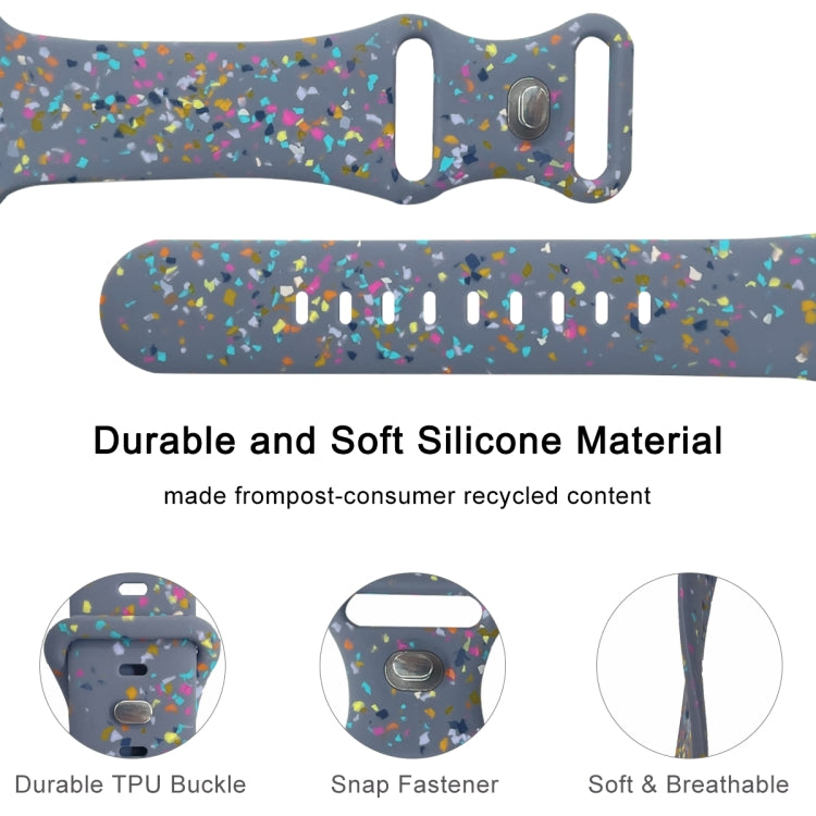 For Apple Watch Serie 3 42mm Floral Silicone Watch Band(Grey) - Watch Bands by PMC TechLife | Online Shopping South Africa | PMC TechLife