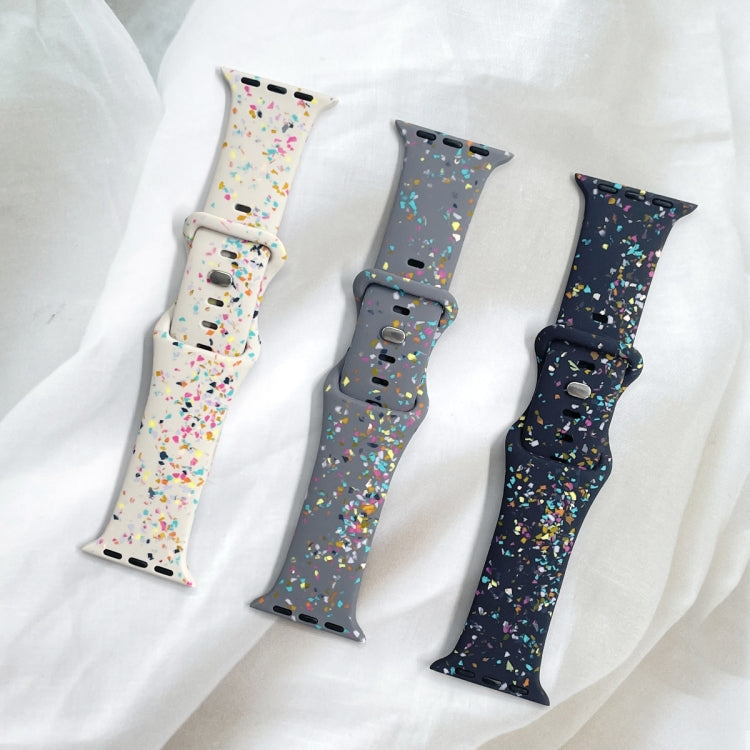 For Apple Watch Serie 3 38mm Floral Silicone Watch Band(Starlight) - Watch Bands by PMC TechLife | Online Shopping South Africa | PMC TechLife