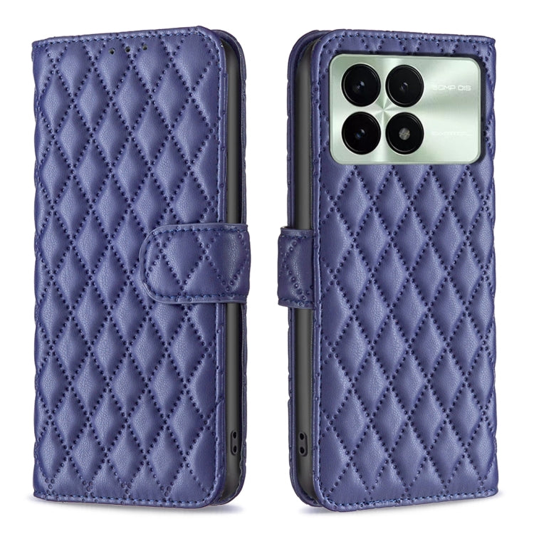 For Xiaomi Redmi K70 / K70 Pro Diamond Lattice Wallet Leather Flip Phone Case(Blue) - free shipping - PMC Jewellery - Order now!